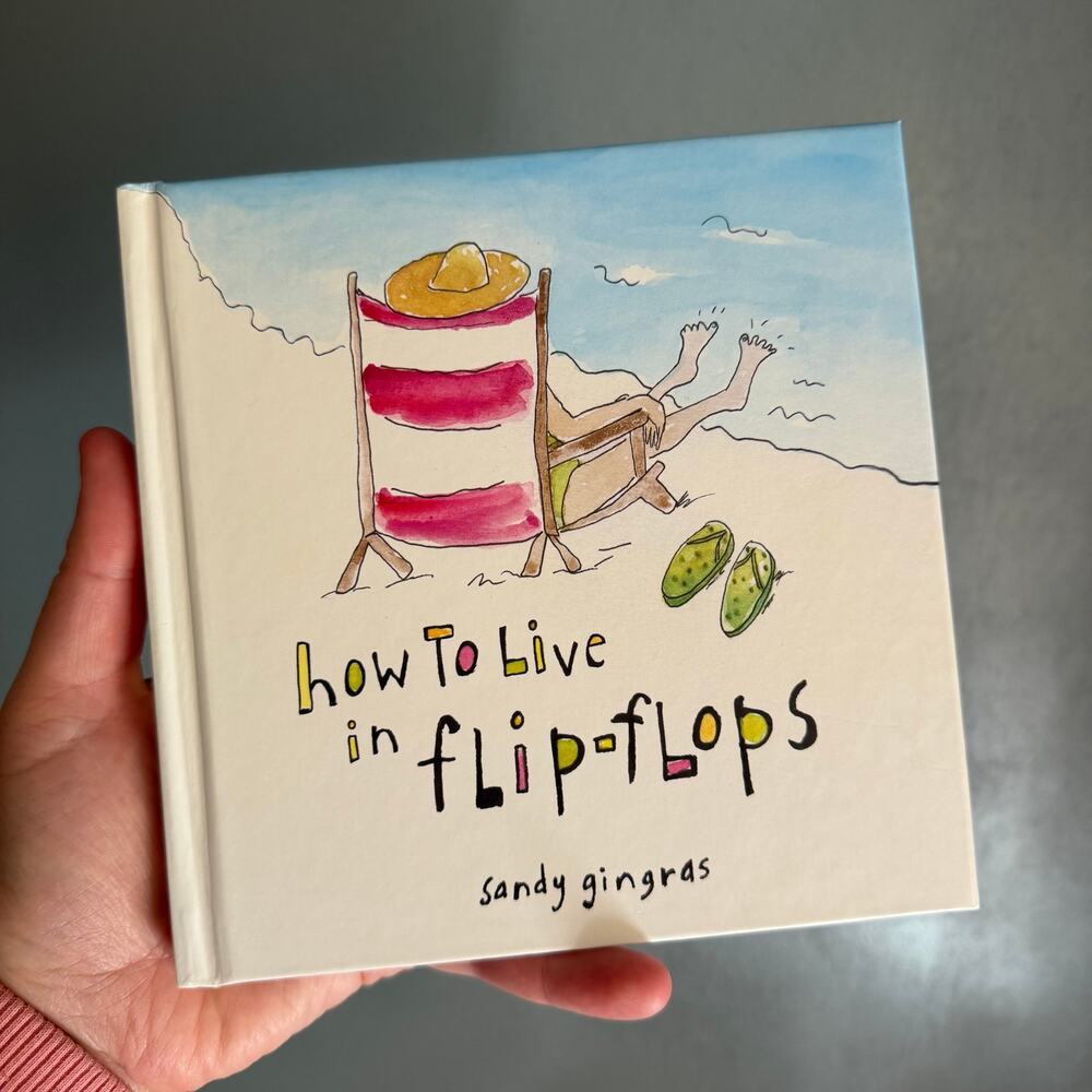 HOW TO LIVE IN FLIP FLOPS Novelty Gift Book Lifestyle Hardcover Illustrated